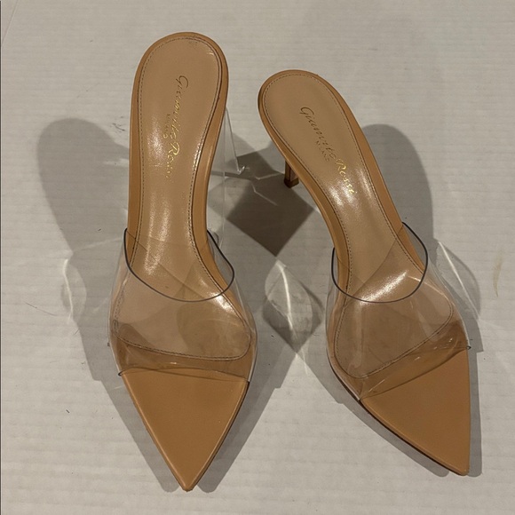 Gianvito Rossi Tan ElleMM 55 Plexi Mules - Size 36 Euro - Picture 3 of 7
